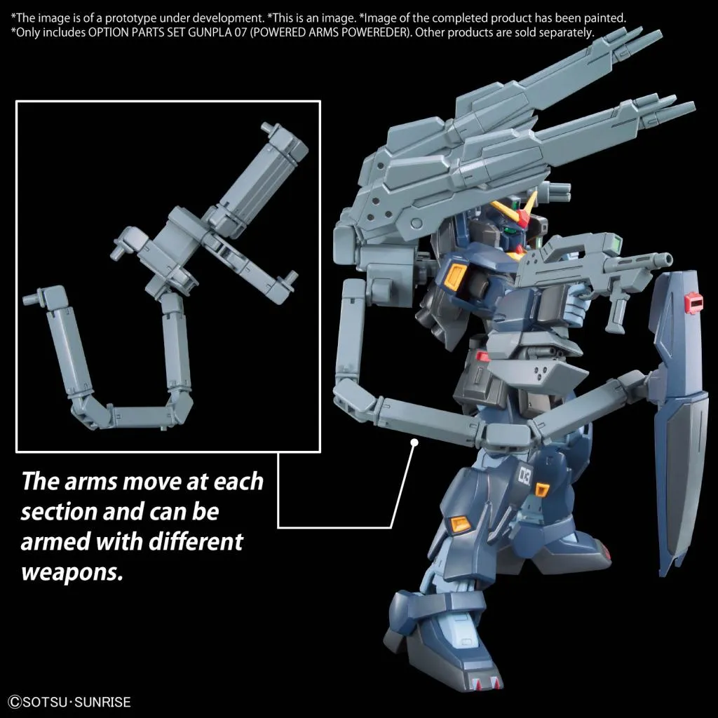 GUNDAM -Option Parts Set Gunpla 07 (Powered Arms Powereder) -Model Kit